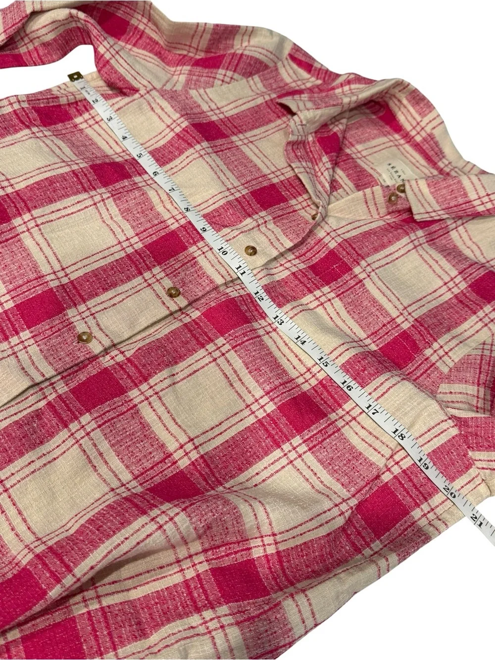 Sezane THÉOPHILE TROUSERS + TOMBOY SHIRT SET Linen In Pink White Check Sz38 US M